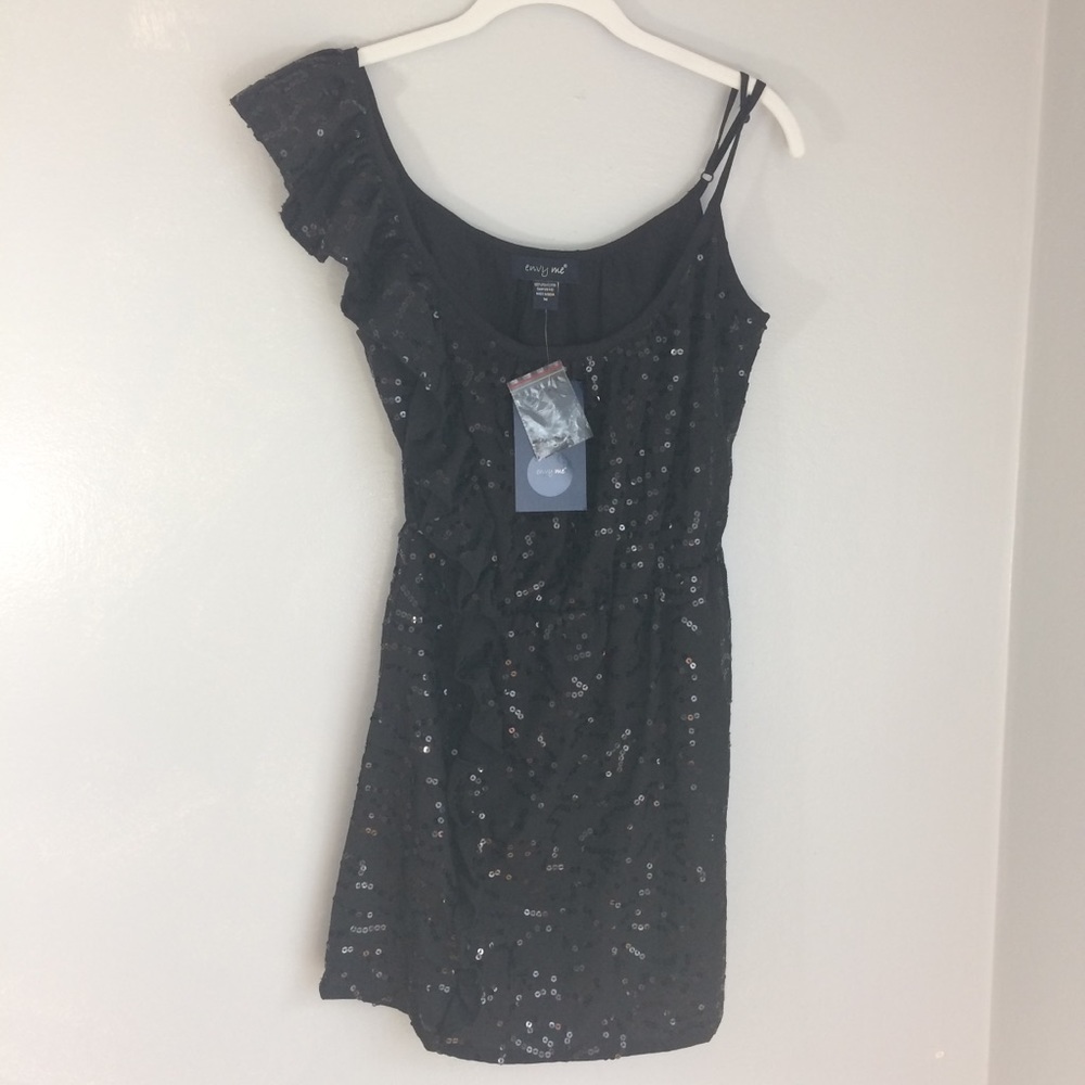 Envy me sequined little black dress sleeveless